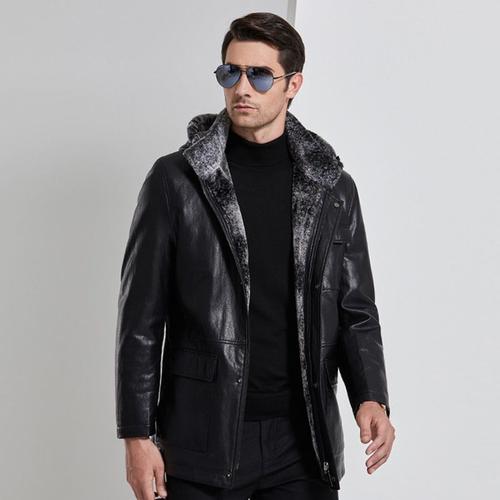 Doudoune homme clearance cuir pas cher